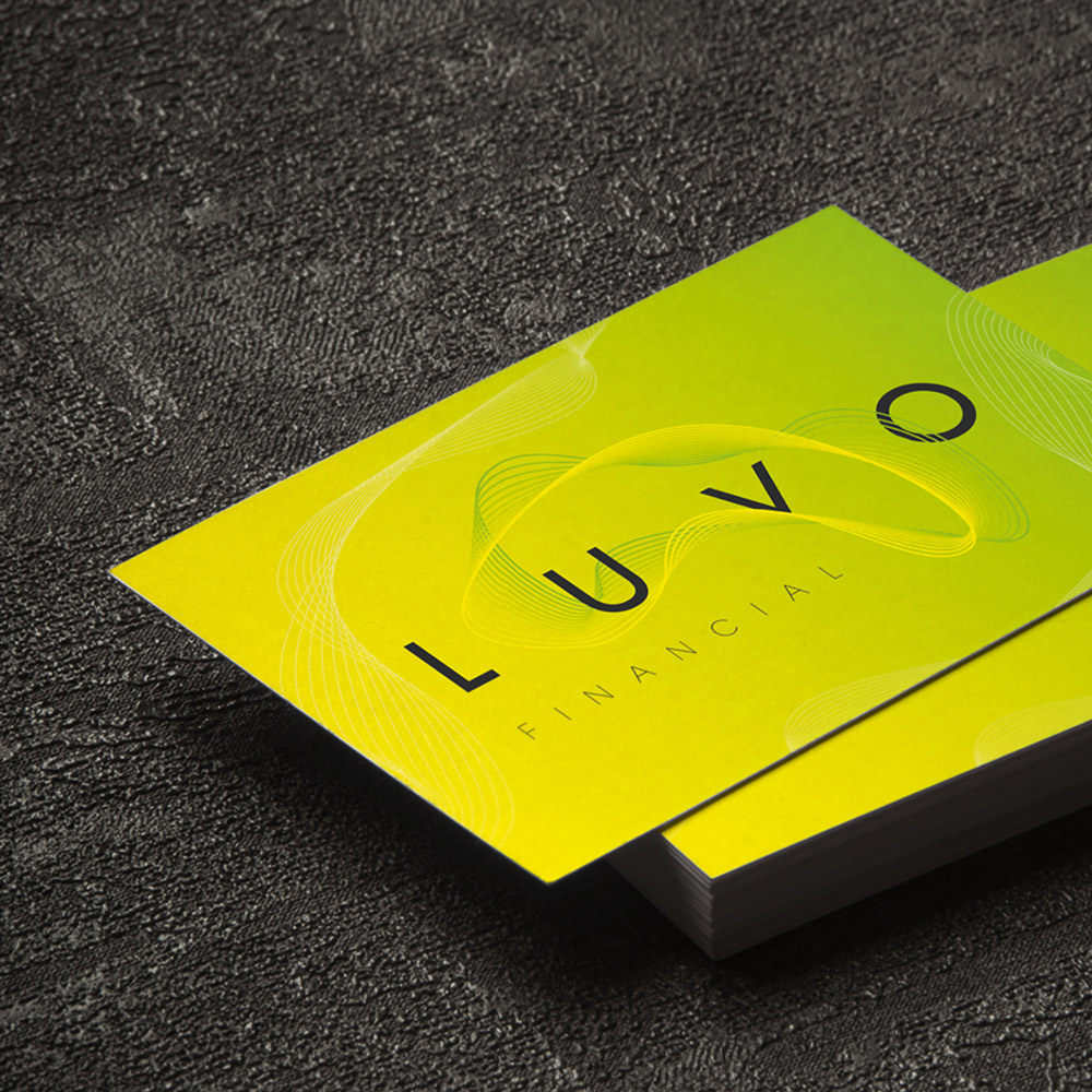 Luvo financial brand on business card - Graphic Design 