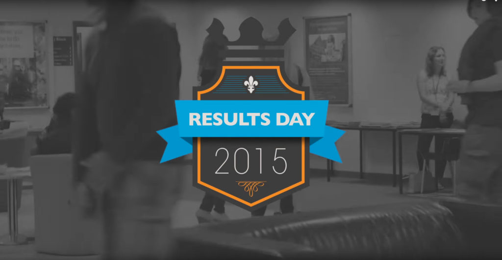 Video: New College Results Day design